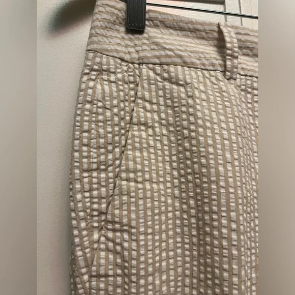 Cream Beige Brooks Brothers Seersucker pants size 2 - Picture 2 of 6